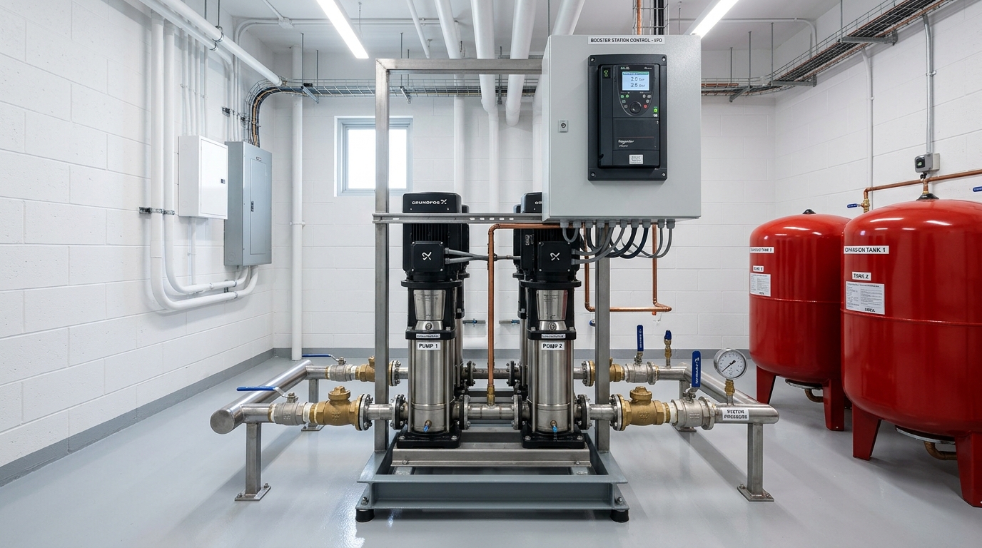 Gruppo autoclave a pressione costante con inverter modulante e vasi espansione